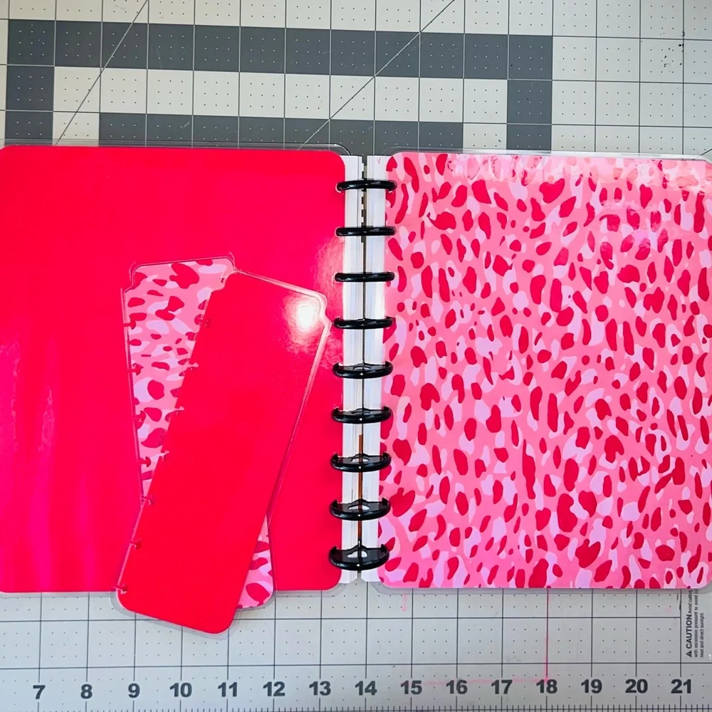 Happy planner cover set classic size pink leopard print